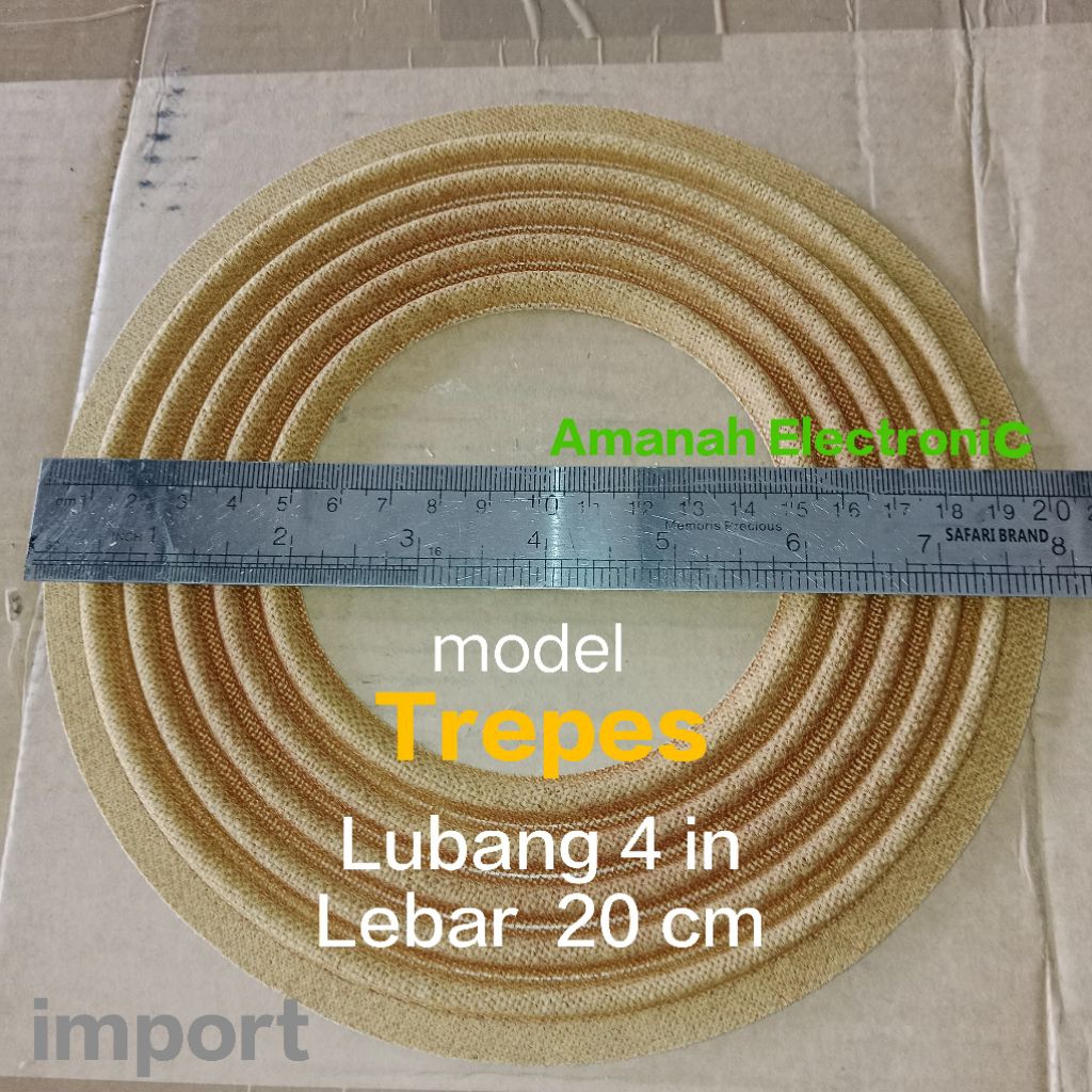 Damper speaker 15 in_18 in trepes Lubang 4 in Lebar 20 cm
