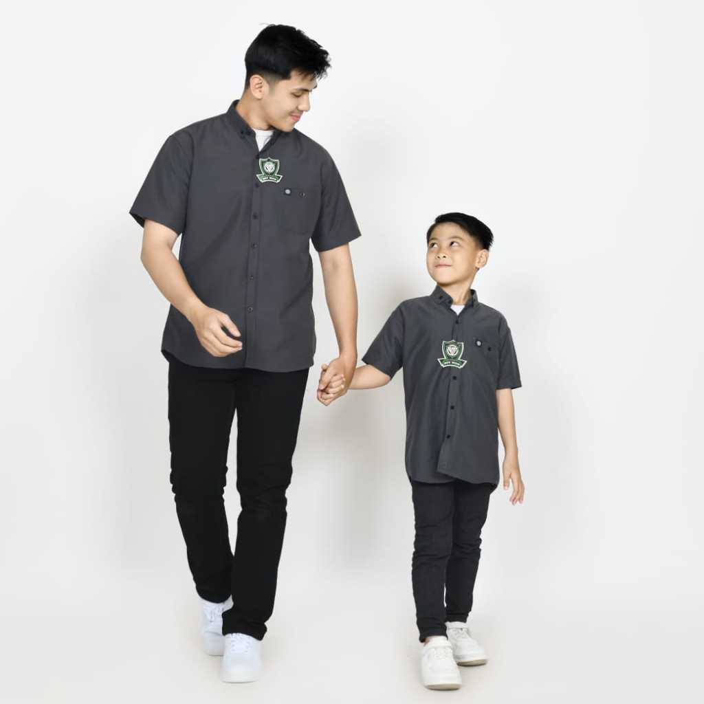 Couple ayah & anak kemeja polos lengan pendek | kemeja couple
