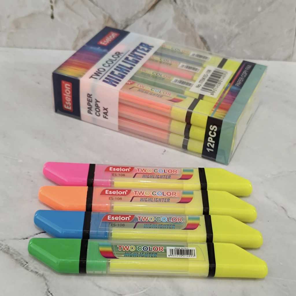 

ECER ( 1 BIJI ) Highlighter Eselon Stabilo Dua Warna Eselon ES-108