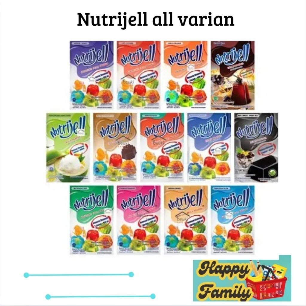 

Nutrijell Varian Rasa Buah, Cincau, Kelapa muda & Plain