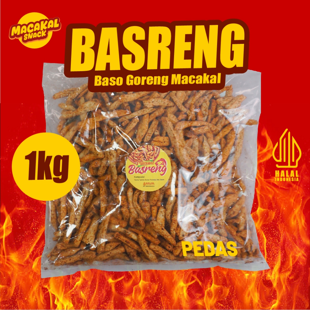 

Macakal - Basreng Pedas 1 Kg | Renyah, Gurih, Enak & Pedas nya Nampol
