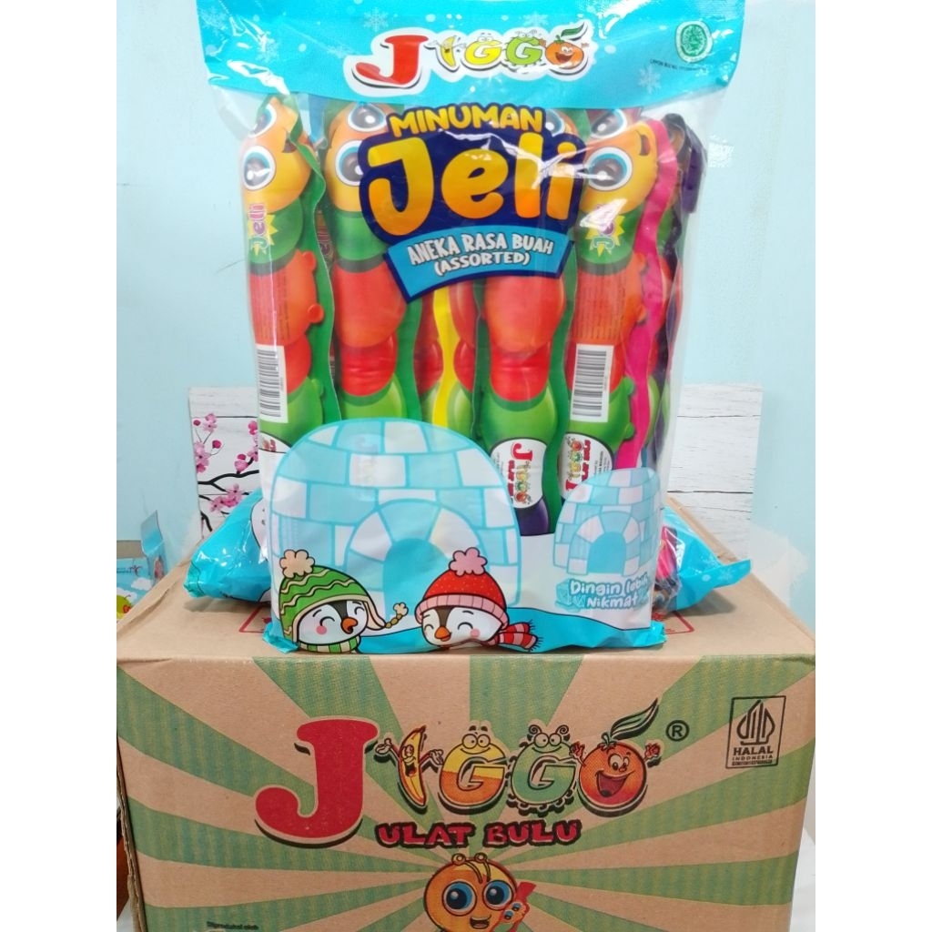 

JIGGO Minuman Jelly Rasa Buah 1 Dus isi 8 x 10 pcs uk jumbo Exp aman Eceran @ 2.000