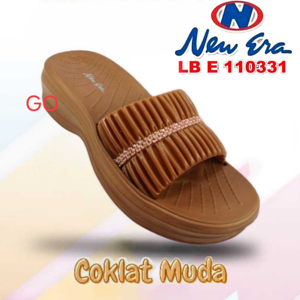 SoGO NEW ERA LB 110331 Sandal Karet Wanita Slop Sandal WEDGES Sandal Slop Wanita Kekinian Style Terb