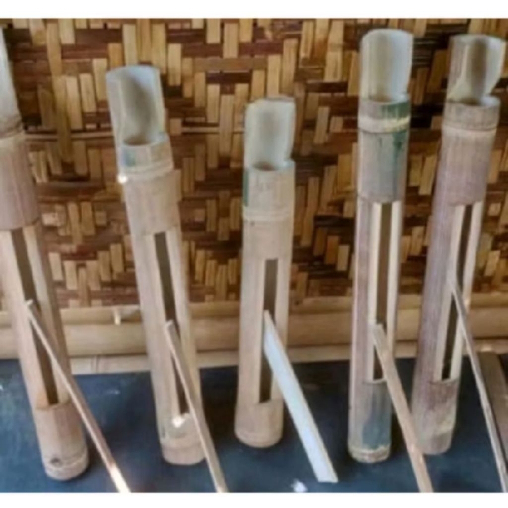 Kentongan Mini Bambu siap Pakai
