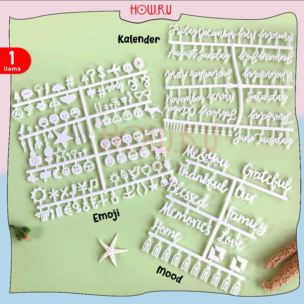 

HOW.R.U | 2-5cm - Huruf Tambahan untuk Letter Board / Papan Nama Bayi / Menu Cafe / Properti Foto