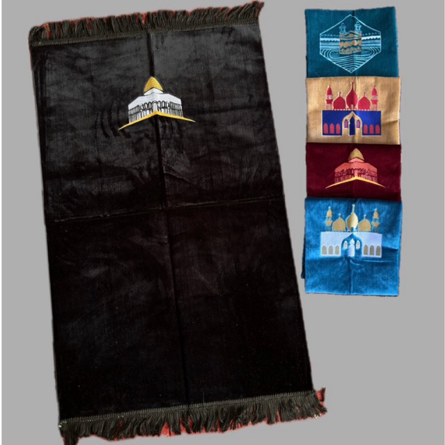 [BISA COD]READY STOCK SAJADAH POLOS SAJADAH BORDIR MASJID BORDIR KABAH SAJADAH TURKI POLOS SAJADAH A