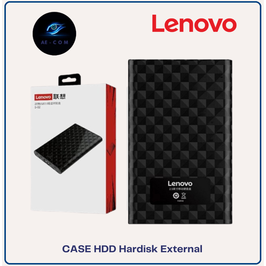 LENOVO S-02 Case Casing - HDD Hardisk Eksternal External 2.5" - Black
