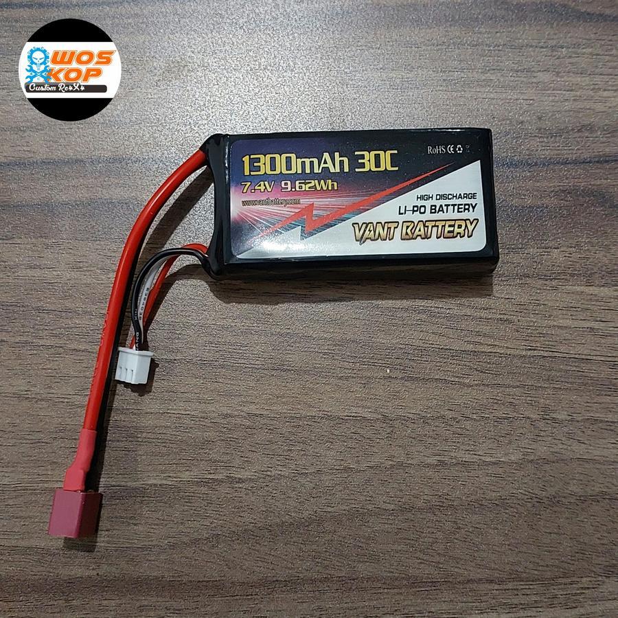 VANT 1300 MAH 7.4V (2S) 25C LIPO BATTERY REMOTE CONTROL