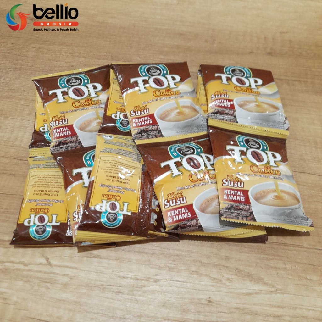 

Top Coffee kopi + susu { kental & manis } [HARGA 1 RENTENG] kopi susu / kopi kental manis / kopi / top coffee