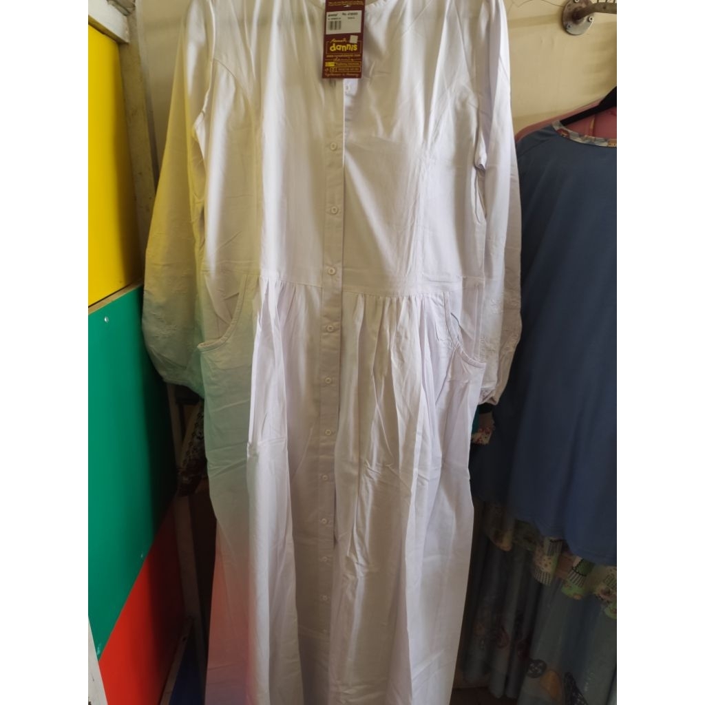 DANNIS ABAYA PUTIH POLOS