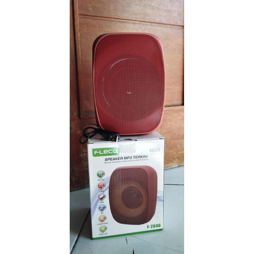 Speaker Bluetooth Wireless Fleco F-2646 Super Bass / Speaker Wireless Bluetooth Fleco