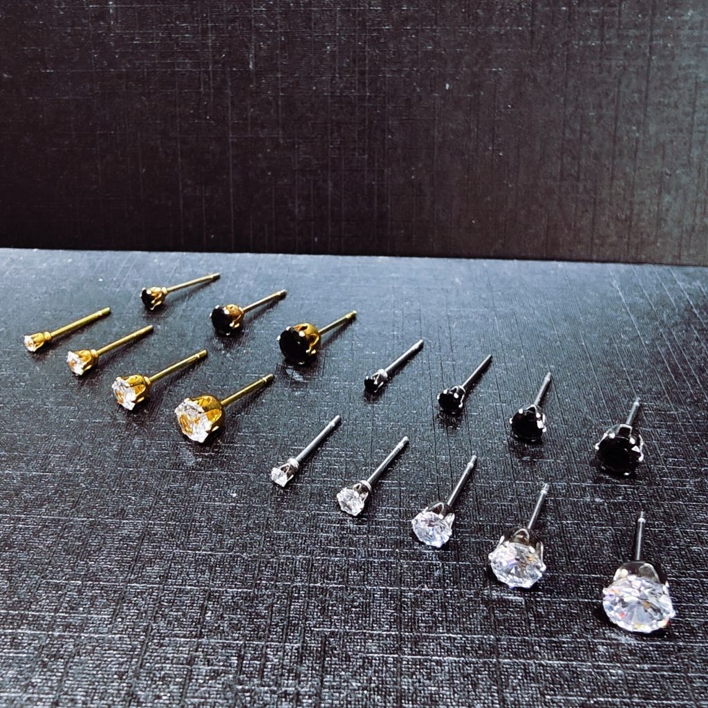 ANTING TUSUK ZIRCON TITANIUM ANTI KARAT / ANTING ZICRON TITANIUM ANTI KARAT