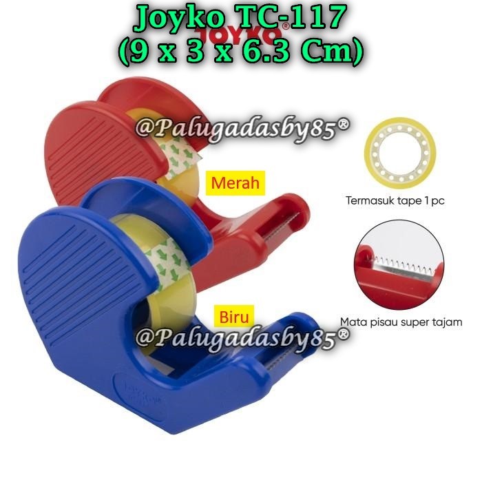 

(1 Biji) Tape Cutter JOYKO TC-117 / Tape Dispenser Pemotong Pita Perekat Joyko TC-117 (1 Biji)