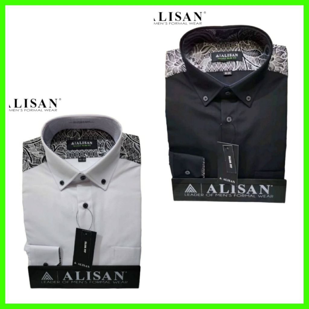 Alisan Batik / Kemeja Alisan Lengan Panjang / Kemeja Alisan Motif / Kemeja Alisan Slim Fit /Alisan P