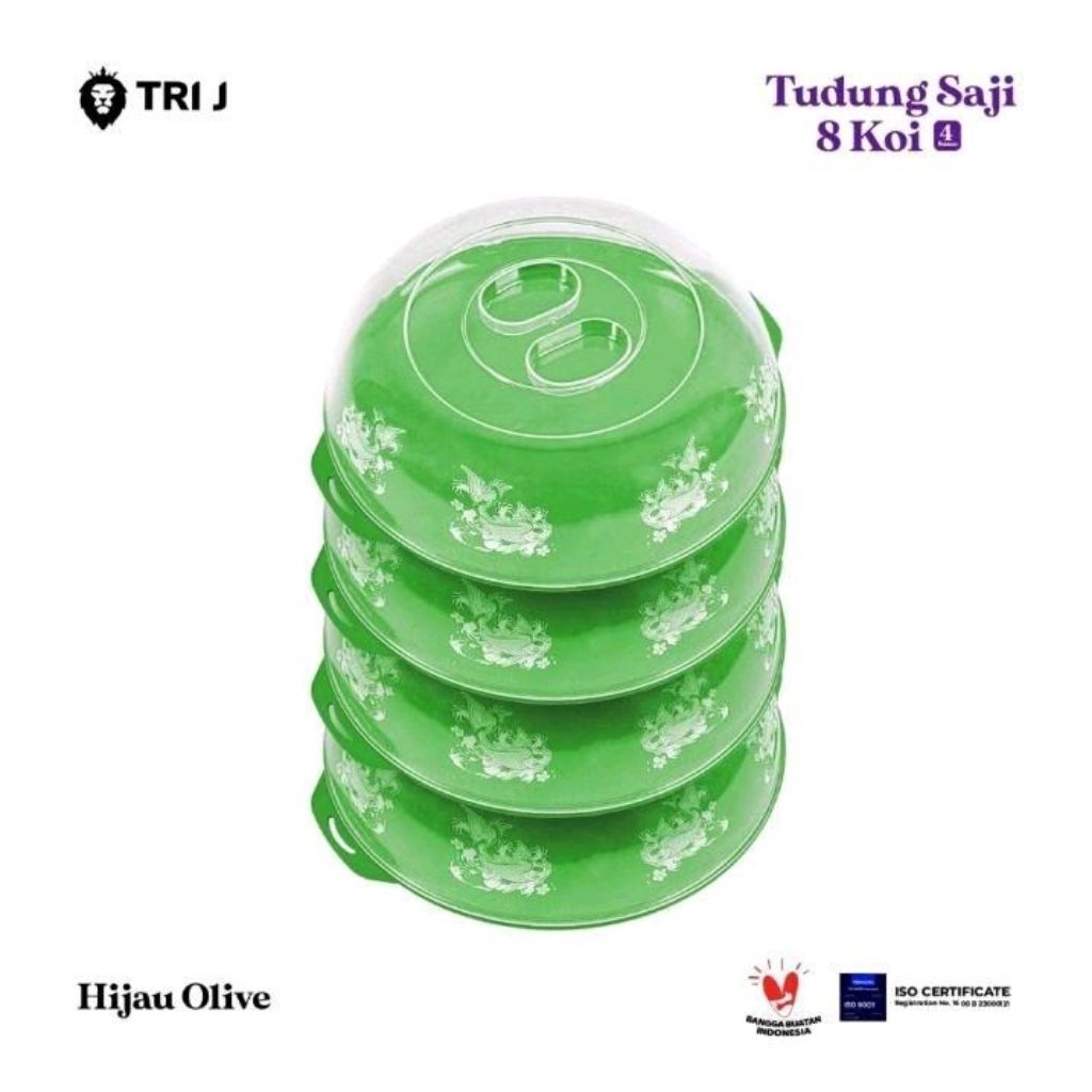 P ( P39 ) TUDUNG SAJI CRYSTAL KOI 4 SUSUN/TUDUNG SAJI KOI