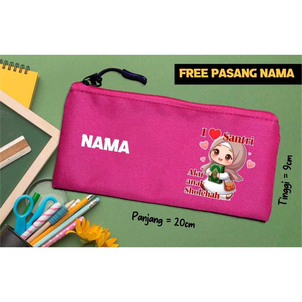 

FREE NAMA!! Tempat Pensil Kekinian Pencil Case Kostak Kotak Alat Tulis Atk Sekolah SD TK PAUD - [Bisa Cod]