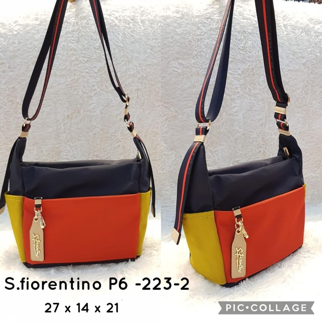 Original S. Fiorentino P6-223-2 Tas Fashion Wanita Bahan Kanvas Premium