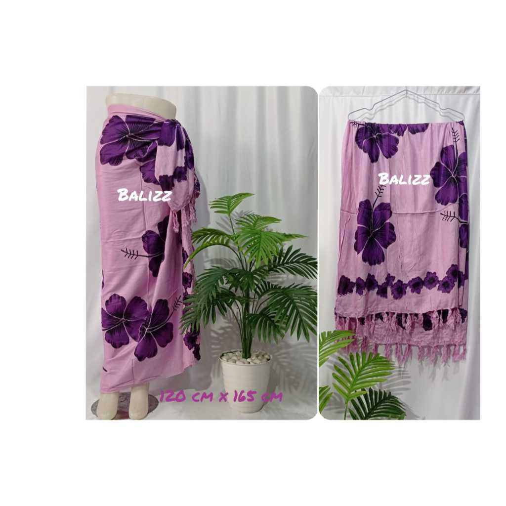 Kain pantai bali motif bunga Topo - sarung pantai - kain pantai bali - sarung bali - kain pantai bar