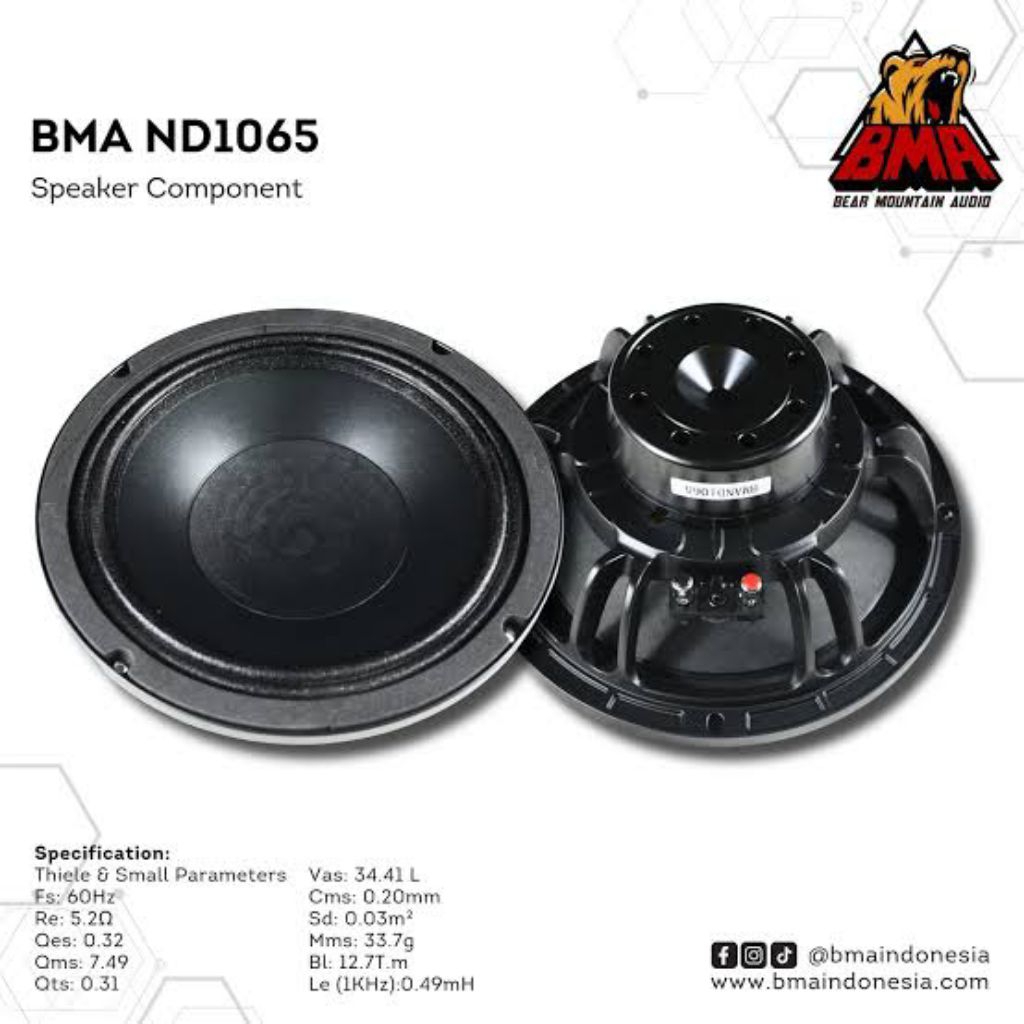 Speaker BMA neodymium ND1065