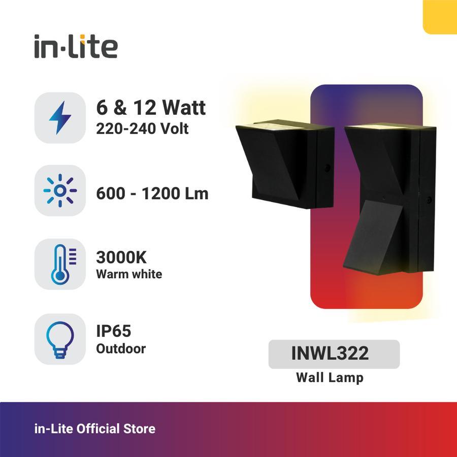 LAMPU DINDING WALL LIGHT INWL322-6WATT-12WATT/3000K/4000K/6500K-INLITE