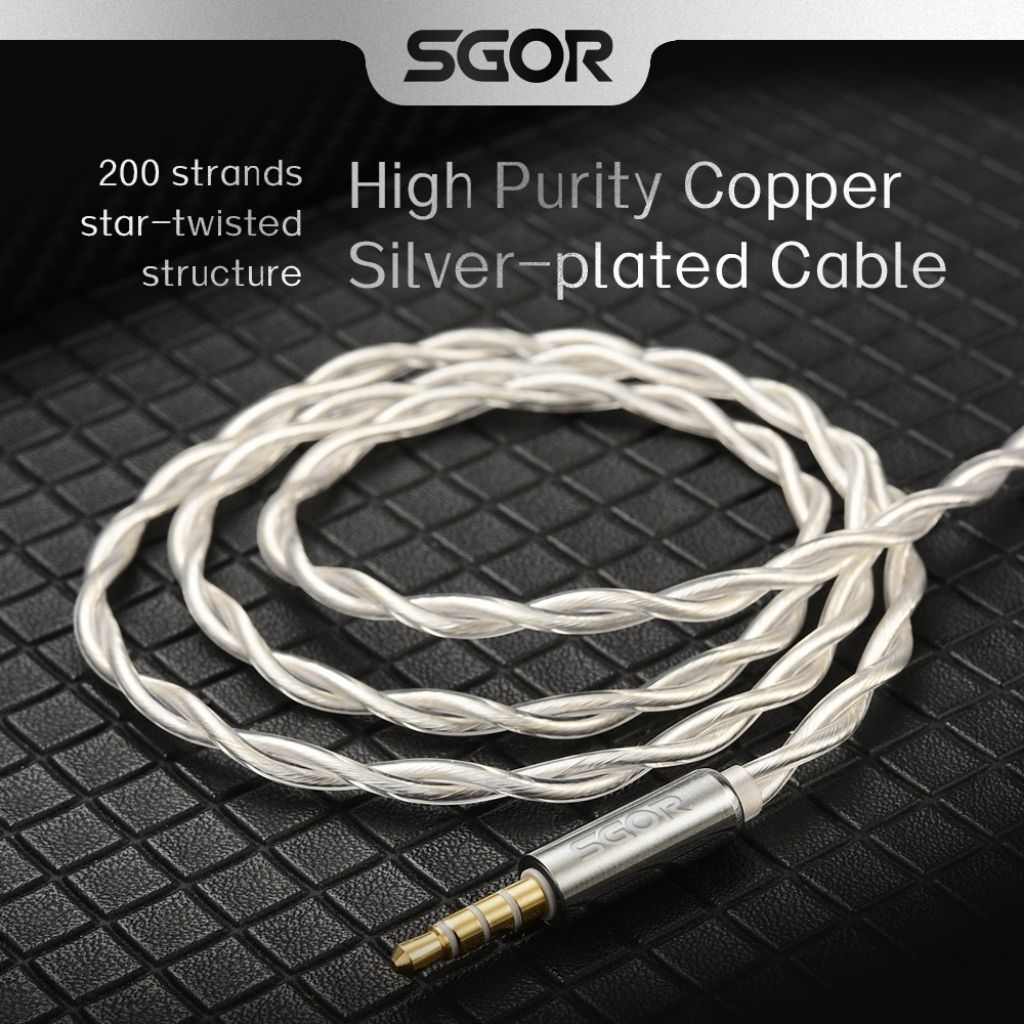 Kabel iem SGOR CA-1 jack 3.5mm with mic