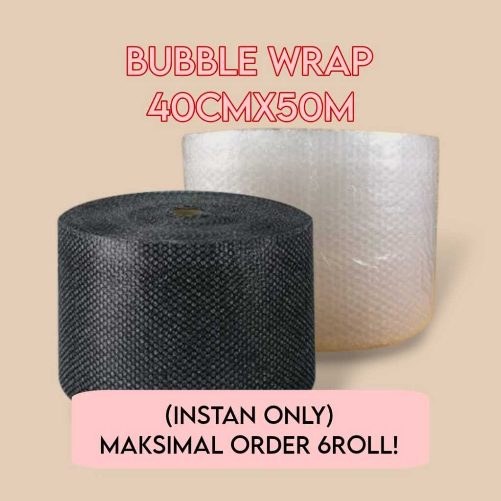 

Bubble Wrap Hitam Putih Bening 40cmX50m Tanpa Core [INSTAN ONLY]