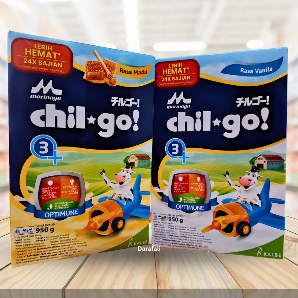 

Morinaga Chil Go 3+ Susu Bubuk Vanila Madu Kemasan 950gr / 1000gr (1kg) Untuk Anak