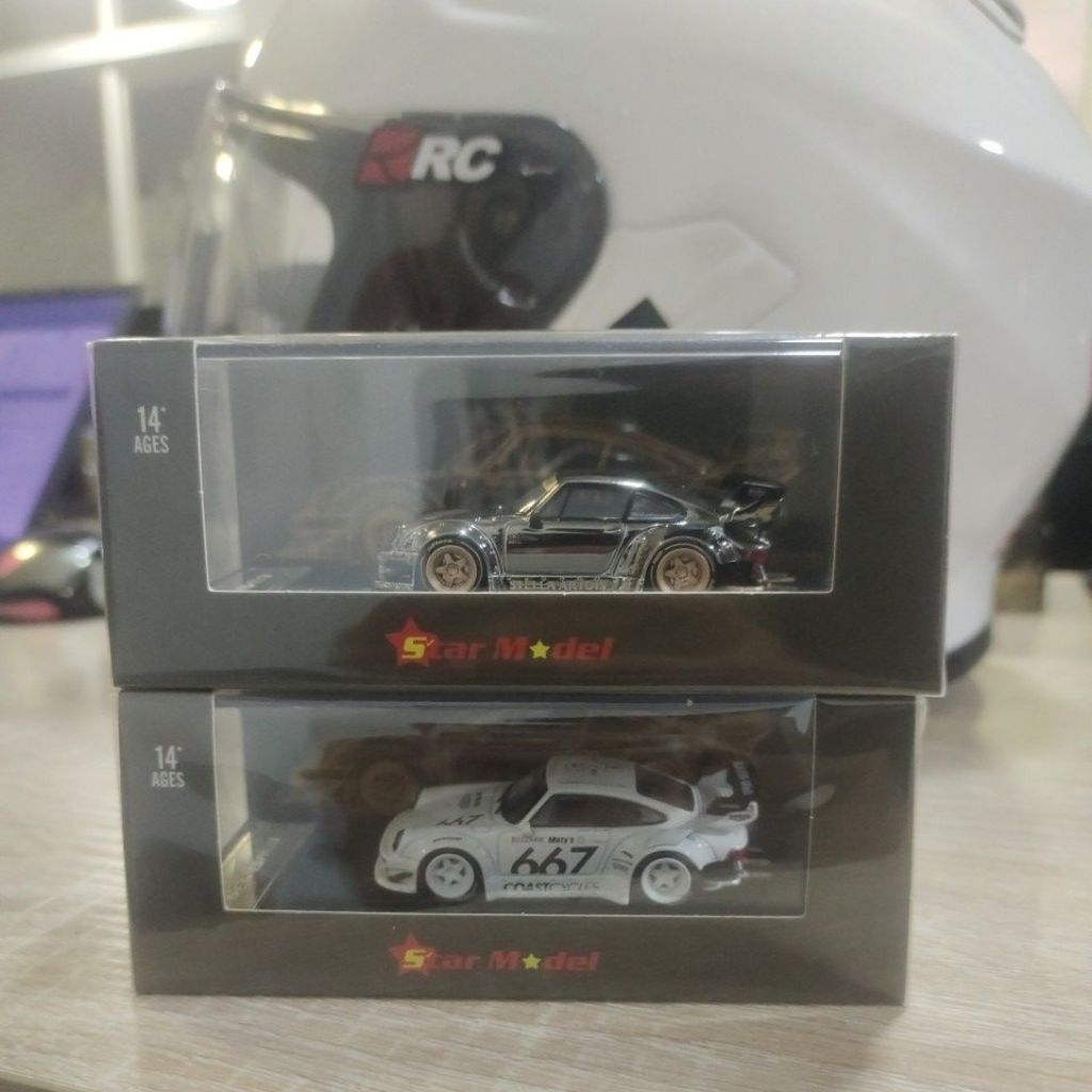 Miniscale RWB Porsche Star Model Stella Artois Chrome & 667 White