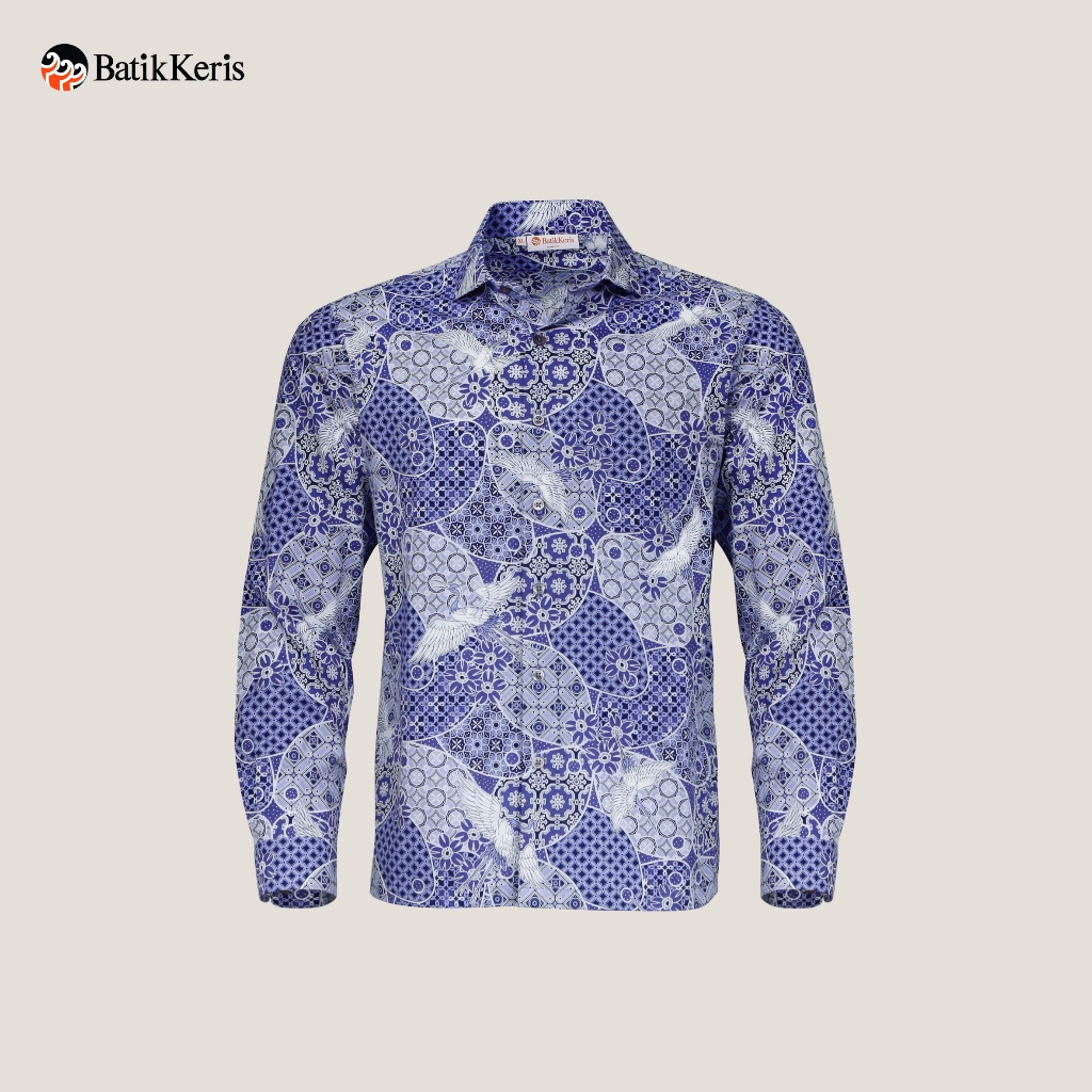 Batik Keris Kemeja Batik Slimfit Lengan Panjang Keris Bangau Iber