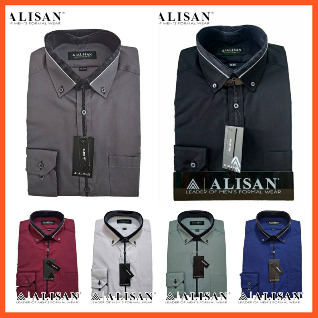 Kemeja Alisan Motif / Alisan Batik / Alisan Putih / Kemeja Alisan Slim Fit / Kemeja Alisan Lengan Pa