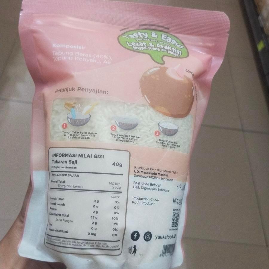 

Yuuka Food Konjac Rice Beras Porang Instant Rendah Gula Siap Seduh 100% Original
