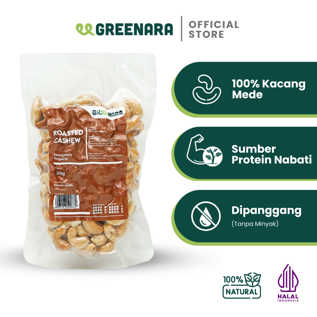

Greenara - Kacang Mede Panggang 250gr / Roasted Cashew