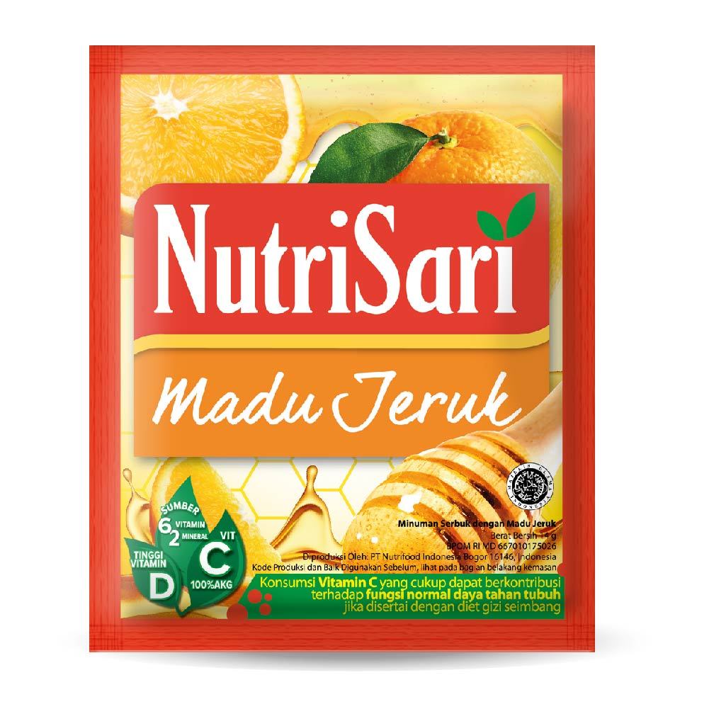 

NutriSari Madu Jeruk, American Sweet Orange, Jeruk Nipis 2 Sachet - Minuman Buah Vitamin C / Nutrisari