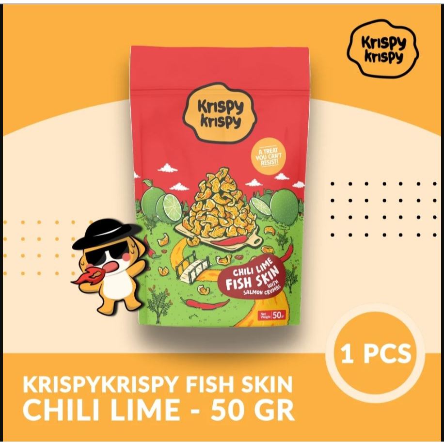 

Kerupuk Kulit Ikan Rasa Chili Lime - Fish Skin Krispy - Cemilan Keripik Lokal Gurih Premium HALAL - KrispyKrispy