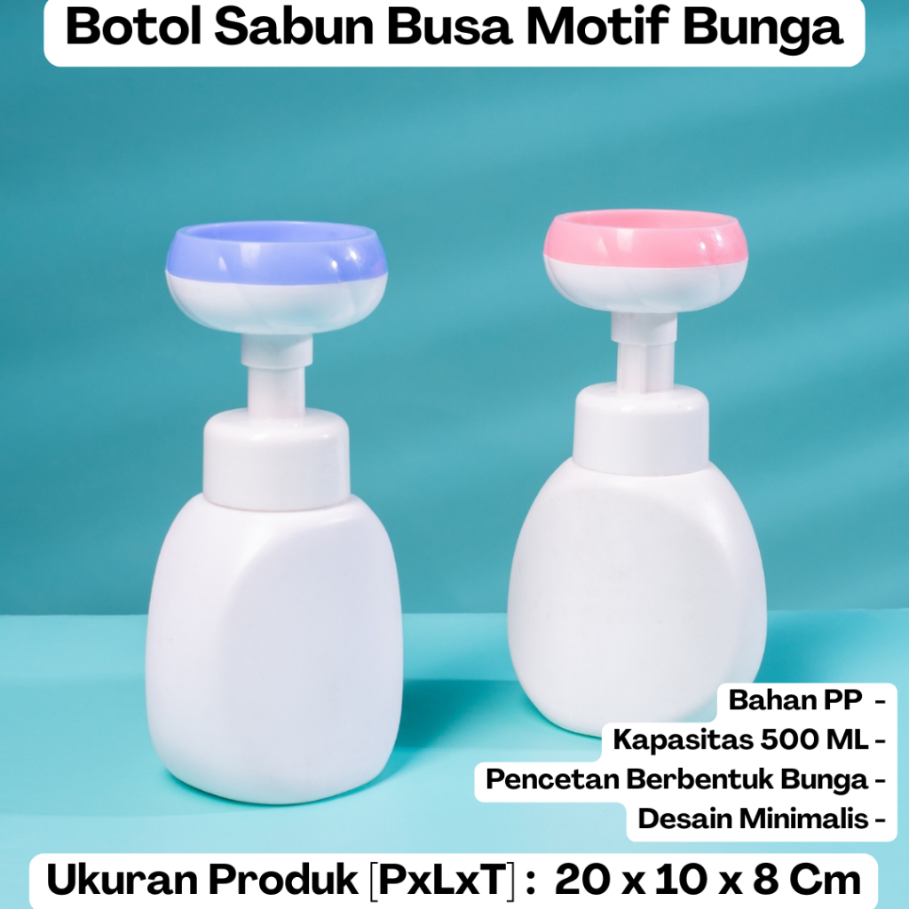 BOTOL TEMPAT SABUN BUSA BENTUK BUNGA / FLOWER STAMP HAND SOAP / BOTOL SABUN VIRAL