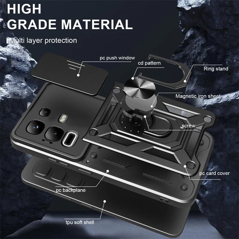 Hot Product Hard Case Infinix Note 50 50S 50X 50 Pro Armor Defence Slide Cover