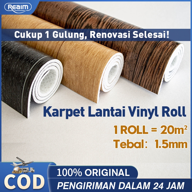 Reaim-Karpet Lantai Vinyl Roll Ketebalan 1.5mm karpet lantai aesthetic Karpet Lantai Vinyl Roll