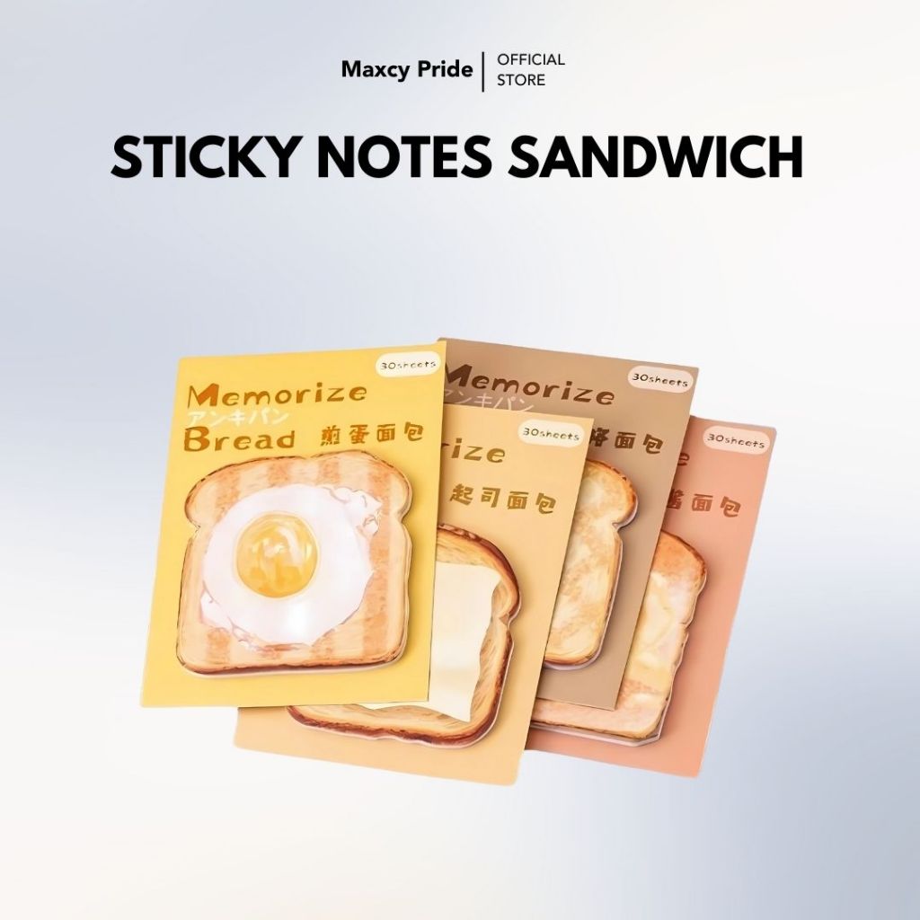 

Sticky Note Motif Memorize Bread Toast Lucu Sticky Notes Penanda Buku Isi 30 Lembar