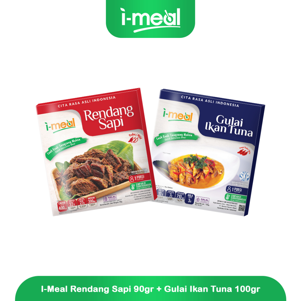

I-Meal Rendang Sapi dan Gulai Ikan Tuna i-meal Siap Makan