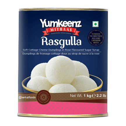 

Rasgulla Yumkeenz Haldiram Sweets Dessert 1Kg / Manisan India Haldirams 1 kg