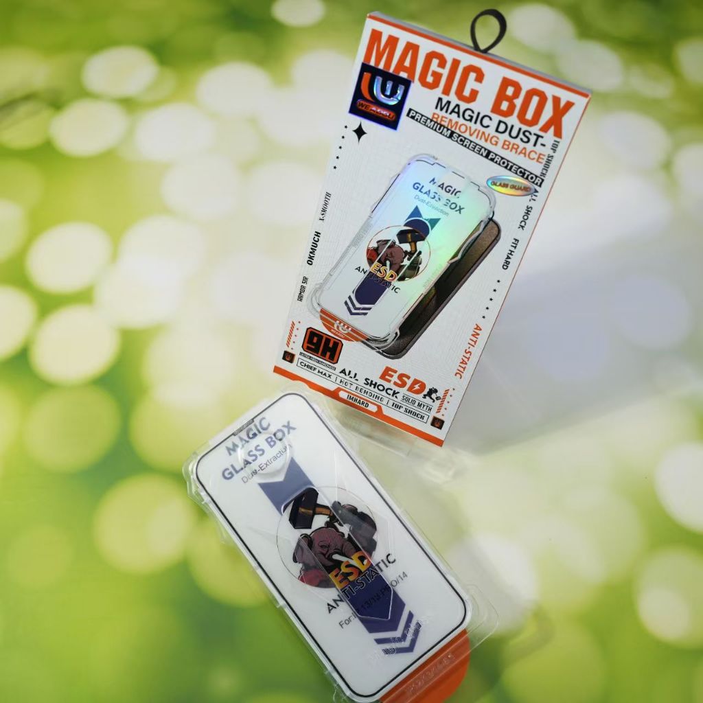 PREMIUM DIINAMI MAGIC BOX tempered glass anti gores iphone 11 12 13 14 15 16 X XR XS MAX Pro Max Plu