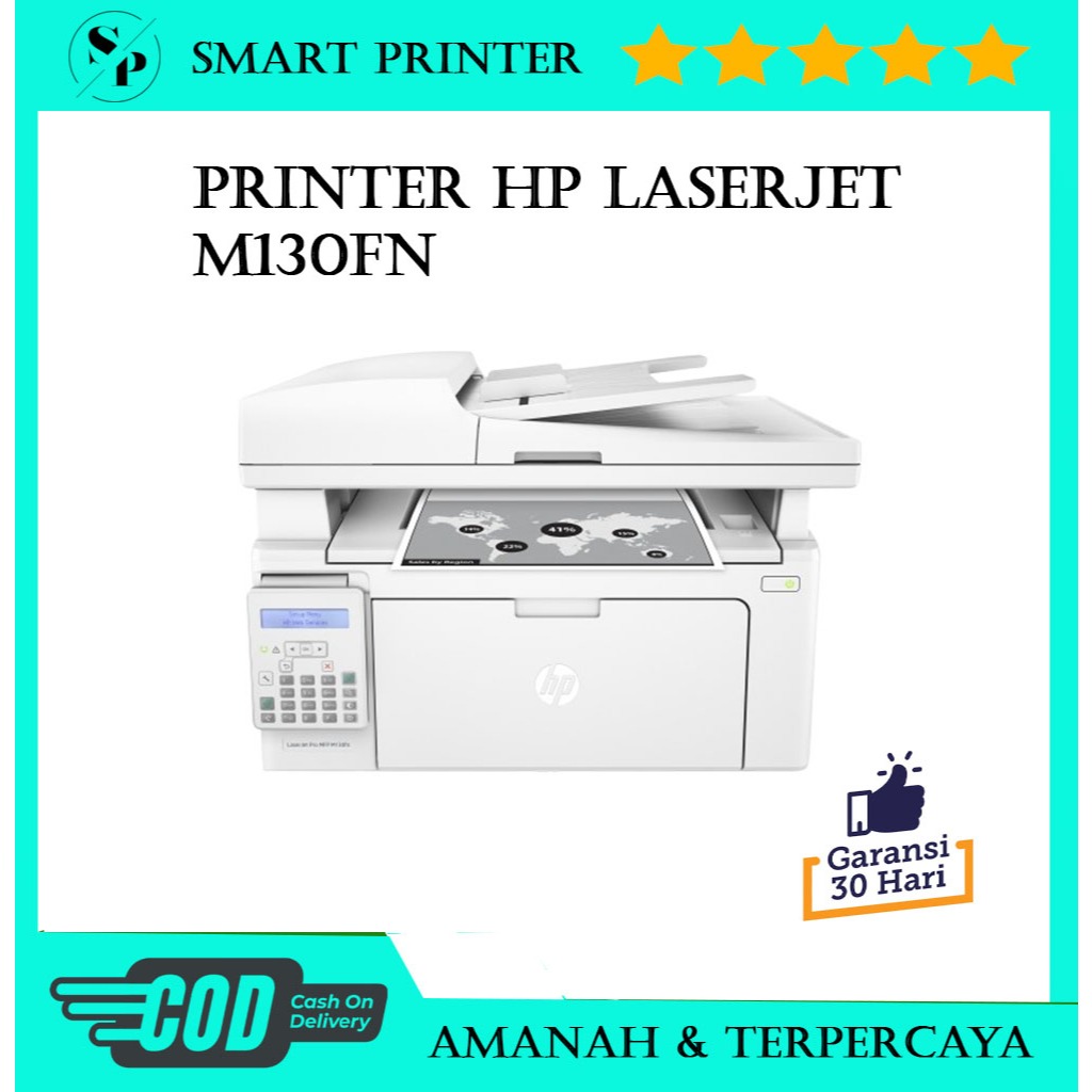 Printer fotocopy HP LaserJet Pro MFP M130fn m130 fn bergaransi siap pakai