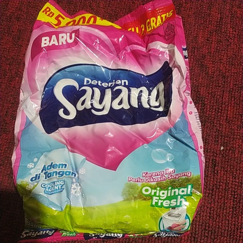 DETERJEN SAYANG 220G.. DETERJEN SAYANG BUBUK..