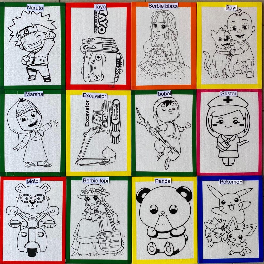 

KODE F99A Paket 2 Sterofoam lukis anak ukuran 3x4 termurah styrofoam mewarnai