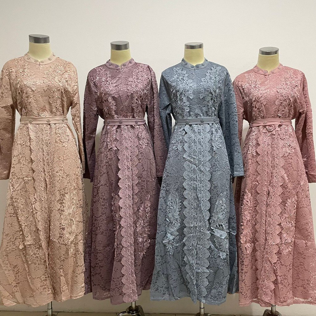 gamis brokat cenara YL1172