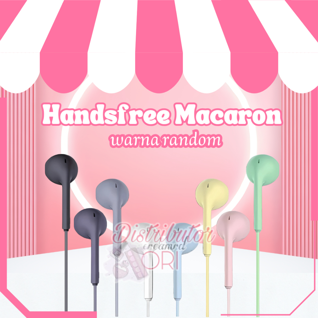 Handsfree Macaron / Earphone Macaron Matte Colow Hifi Extra Bass / headset kekinian