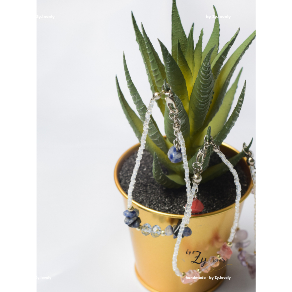 Gelang Manik Batu / Gelang Batu warna-warni / Gelang Handmade murah