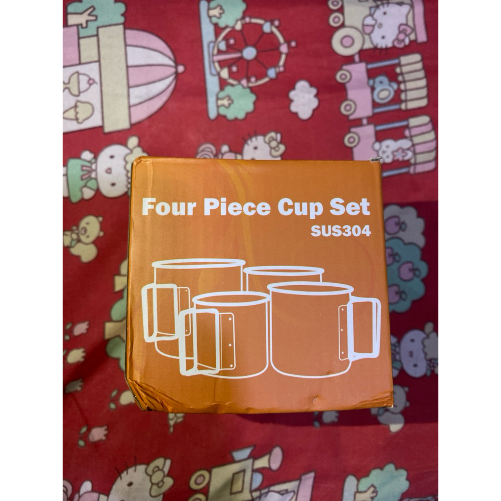 Set Gelas Mug Camping Stainless