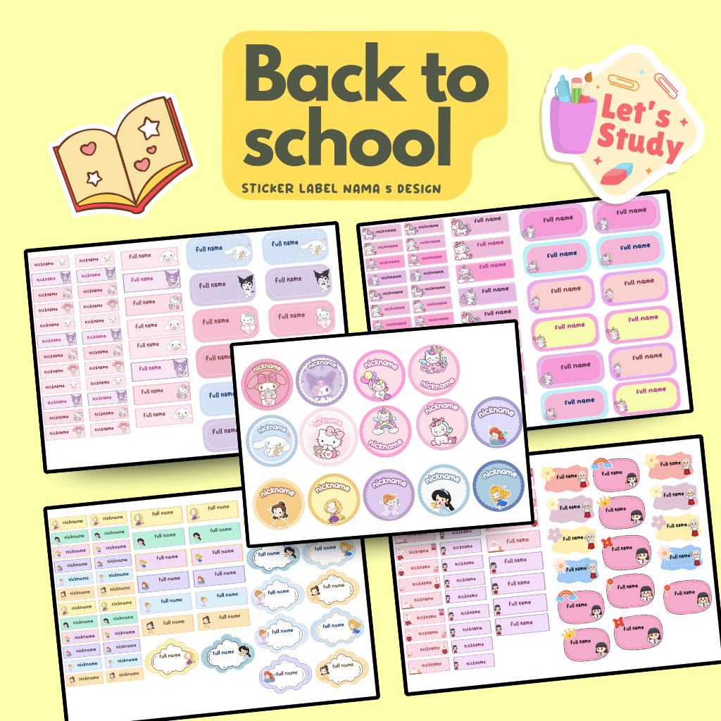 

STIKER NAMA ALAT TULIS - STIKER LABEL NAMA - STIKER LABEL BUKU CEWE