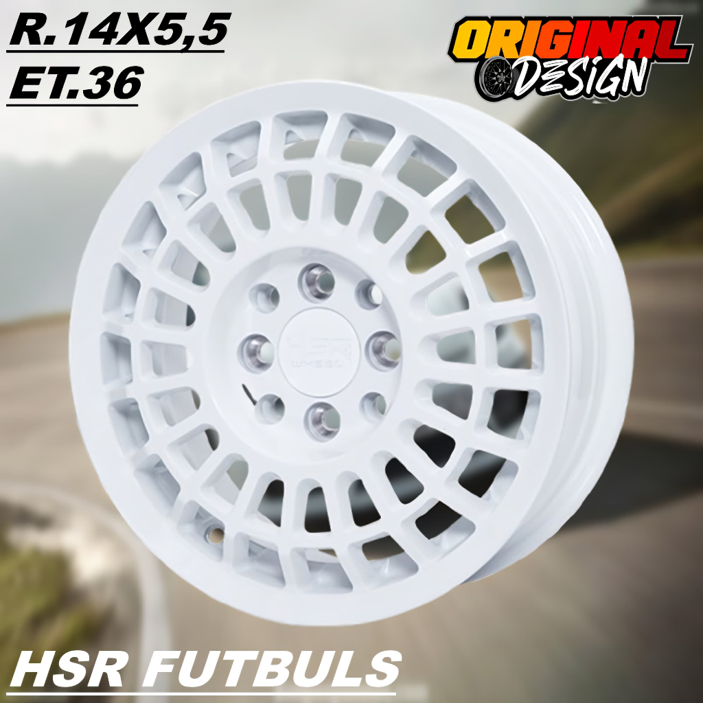 Pelek Mobil Kijang Lgx, Vios, Avanza, Ring 14 HSR FUTBULS R14 Putih